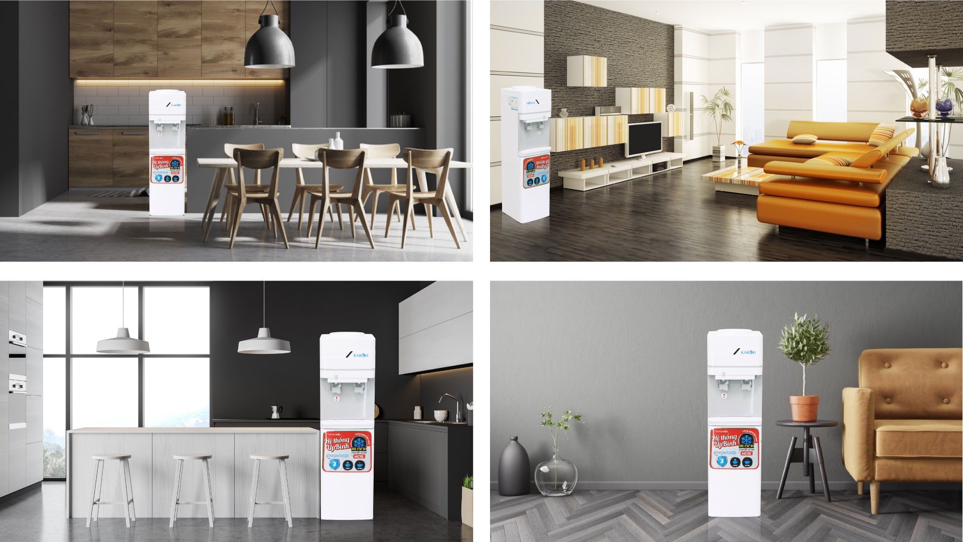 Cây nước nóng lạnh Karofi HC15